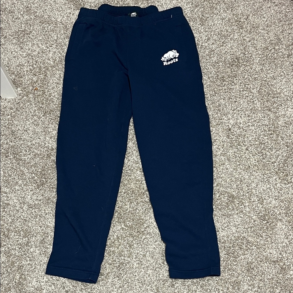Roots womens Navy Blue Joggers size Medium EUC